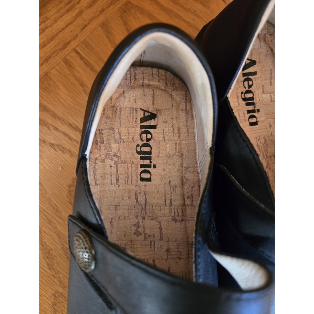 Alegria Ophelia Black Leather Shoe Clog Womens US 8 EU 38 Excellent Allegria - Picture 2 of 12
